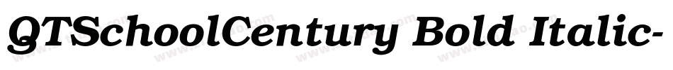 QTSchoolCentury Bold Italic字体转换